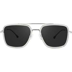 Zeelool Optical Nayeli Aviator Gray-Silver Sunglasses - 56-20-141