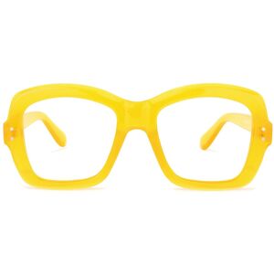 Zeelool Optical Mckenzie Square Yellow Glasses - 57-22-140