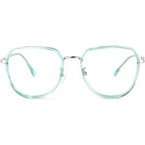 Zeelool Optical Nash Geometric Green Glasses - 52-20-138