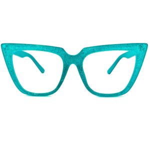 Zeelool Optical Phillip Cateye Peacock-Green Glasses - 57-20-144