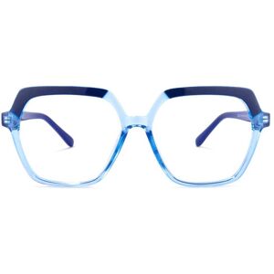 Zeelool Optical Norah Geometric Light-Blue Glasses - 55-16-137