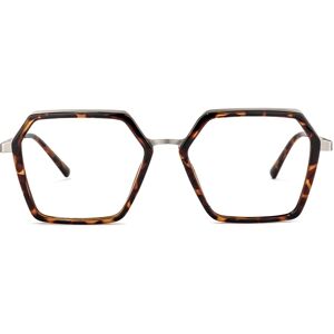 Zeelool Optical Sierra Geometric Tortoise Glasses - 52-18-138