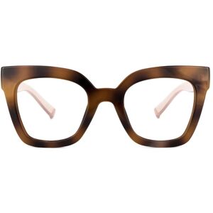 Zeelool Optical Malcolm Square Burnt Umber Glasses - 49-24-135