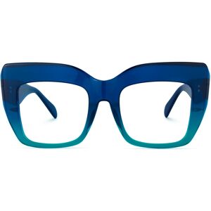 Zeelool Optical Charmaine Cat Eye Blue-Green Glasses - 57-22-141