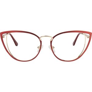 Zeelool Optical Eras Cateye Red&Gold Glasses - 52-17-144