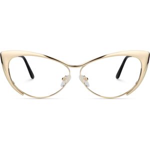 Zeelool Optical Ellen Cateye Gold Glasses - 56-11.8-137