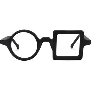 Zeelool Optical Paola Asymmetric Black Glasses - 38-27-142