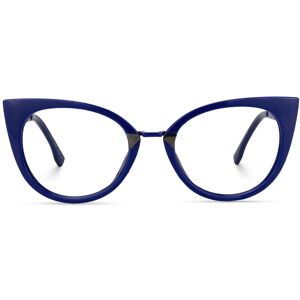Zeelool Optical Jacqueline Cat Eye Blue Glasses - 52-22-130