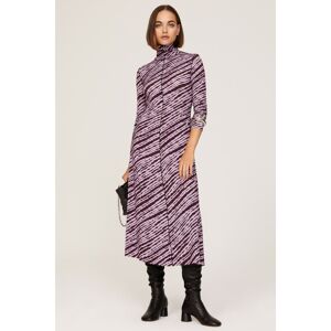 Proenza Schouler White Label Slinky Turtleneck Dress Purple-print  Purple-print  Size XS