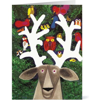 The Metropolitan Museum of Art Ebert: Deer, Birds on Antlers Holiday Cards The Metropolitan Museum of Art Ebert: Deer, Birds on Antlers Holiday Cards