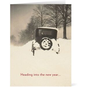 The Metropolitan Museum of Art Winter Scene with Vintage Auto Holiday Cards