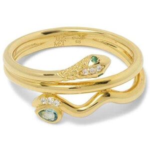 The Metropolitan Museum of Art Jeweled Snake 14K Gold-Plated Sterling Silver Ring - 14K Gold Plate - Size 8 The Metropolitan Museum of Art Jeweled Snake 14K Gold-Plated Sterling Silver Ring - 14K Gold Plate - Size 8