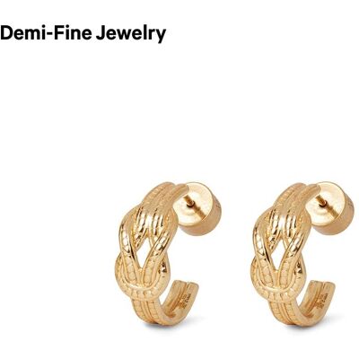 The Metropolitan Museum of Art Herakles Knot Hoop Earrings - 14K Gold Plate The Metropolitan Museum of Art Herakles Knot Hoop Earrings - 14K Gold Plate