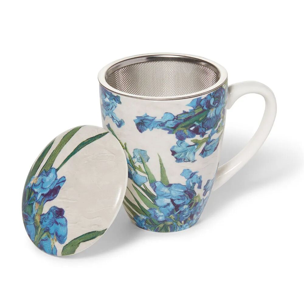 The Metropolitan Museum of Art Van Gogh Irises Covered Mug with Tea Infuser
