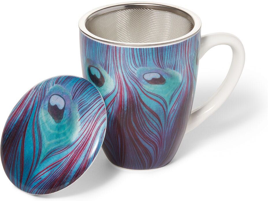 The Metropolitan Museum of Art Louis C. Tiffany Peacock Feather Covered Mug with Tea Infuser