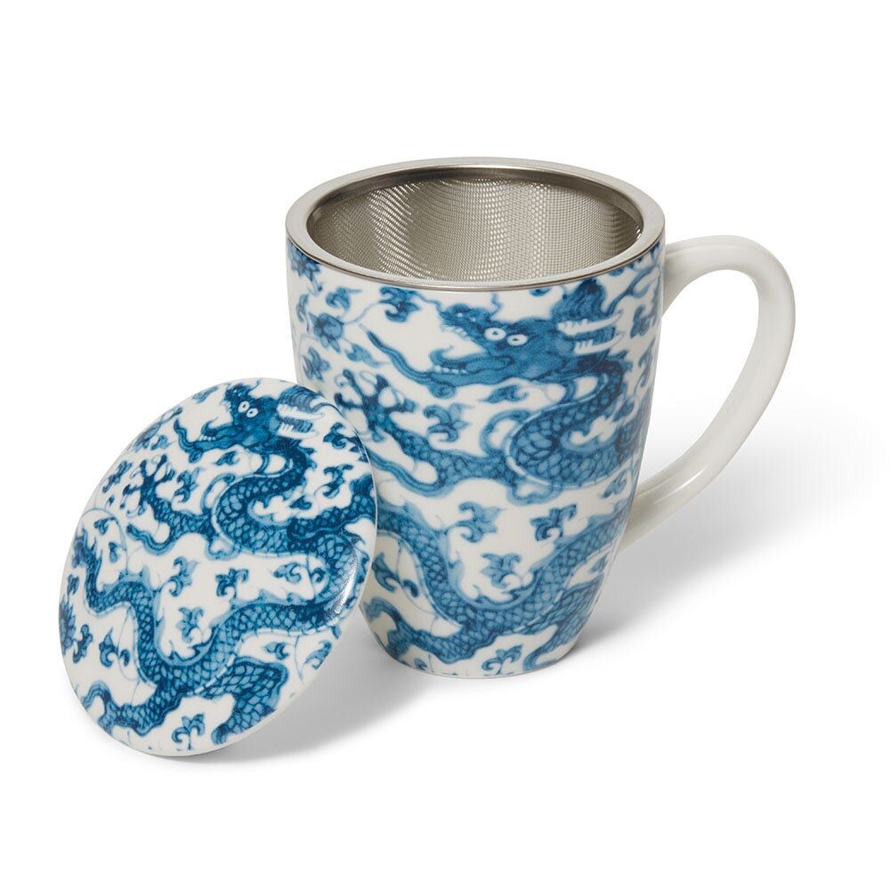 The Metropolitan Museum of Art Chinese Dragon Covered Mug with Tea Infuser