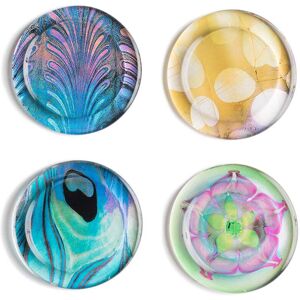 BHPBILITION GLASS INDUSTRIES LIMITED Louis C. Tiffany Favrile Motifs Glass Coasters BHPBILITION GLASS INDUSTRIES LIMITED Louis C. Tiffany Favrile Motifs Glass Coasters