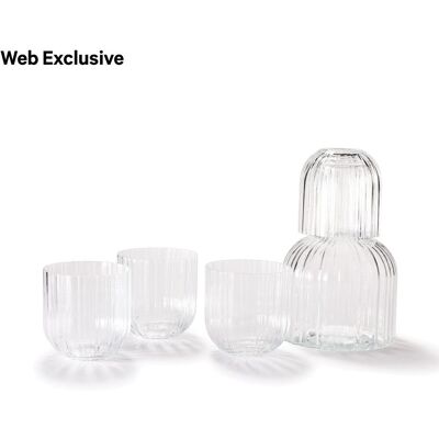 The Metropolitan Museum of Art Vignelli Carafe and Double Old-Fashioned Glasses Set The Metropolitan Museum of Art Vignelli Carafe and Double Old-Fashioned Glasses Set