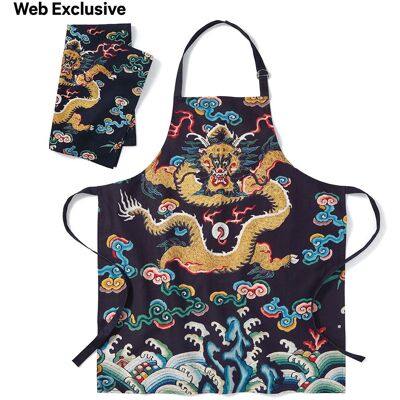 The Metropolitan Museum of Art Chinese Dragon Rank Badge Apron and Tea Towel Set The Metropolitan Museum of Art Chinese Dragon Rank Badge Apron and Tea Towel Set