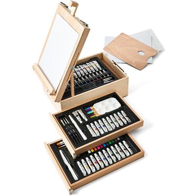 Kingart MCC Brands LLC Mixed Media Easel Box Art Set Kingart MCC Brands LLC Mixed Media Easel Box Art Set
