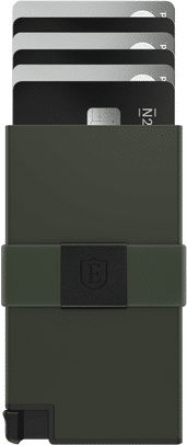 Aluminum Cardholder Smart Wallet Slim Hard Trackable RFID Army Green Ekster®