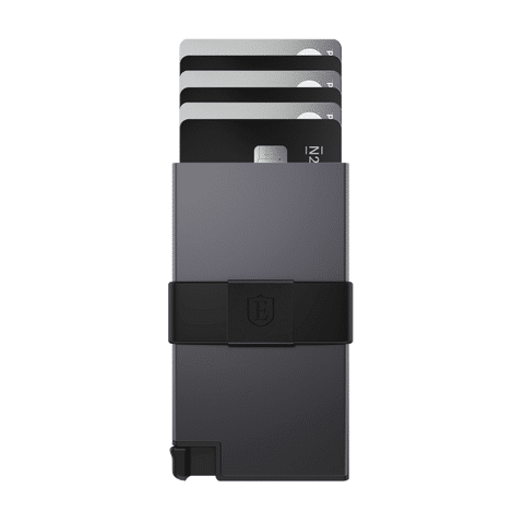 Aluminum Cardholder Smart Wallet Slim Hard Trackable RFID Gunmetal Ekster®