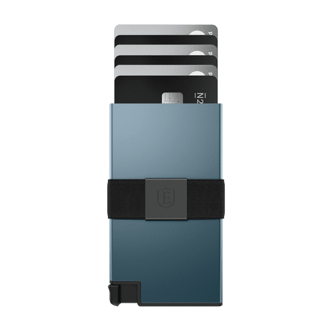 Aluminum Cardholder Smart Wallet Slim Hard Trackable RFID Pacific Blue Ekster®