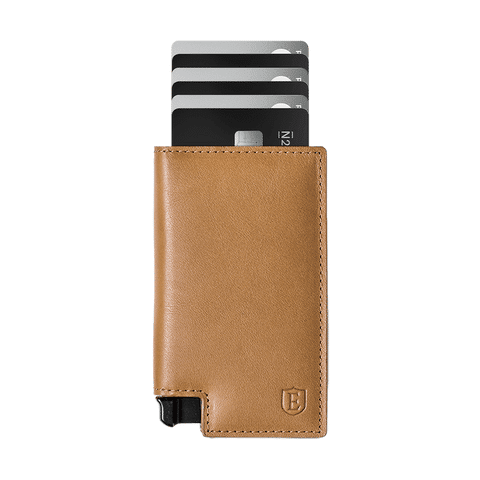 Slim Pemium Leather Wallet Parliament Wallet Trackable RFID Blocking Roma Cognac Ekster®