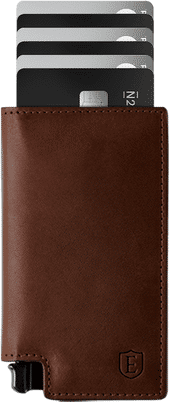 Slim Pemium Leather Wallet Vachetta Parliament Trackable RFID Blocking Bergamo Brown Ekster®