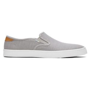 TOMS Men's Grey Drizzle Heritage Canvas Baja Slip-On Topanga Collection Shoes, Size 7