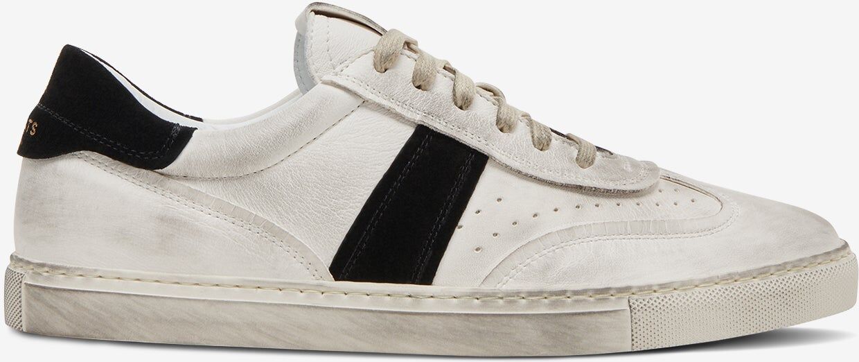 GREATS The Charlie Distressed - White/Black - male - Size: 14