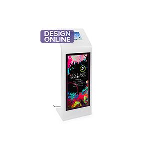 12.Tablet Stand LED Light Box w/ Custom Artwork & Locking Enclosure - Multi Colored