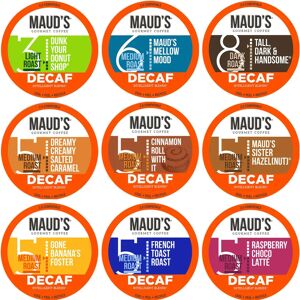 Maud's Coffee & Tea Maud's Decaf Coffee Pods Variety Pack (9 Blends) - 80 Pods