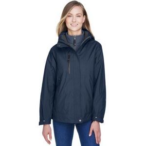 North End 78178 Women's Caprice 3-in-1 Jacket with Soft Shell Liner in Classic Navy Blue size Medium   Polyester