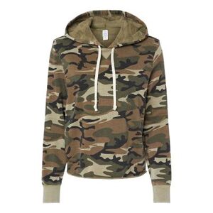 Alternative 8628F Women's Day Off Hoodie in Camo New size XS   Cotton/Polyester Blend 8628