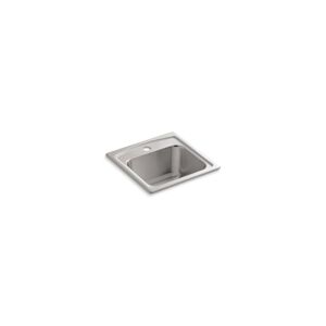 Toccata® 15" x 15" x 7-11/16" top-mount bar sink with single faucet hole