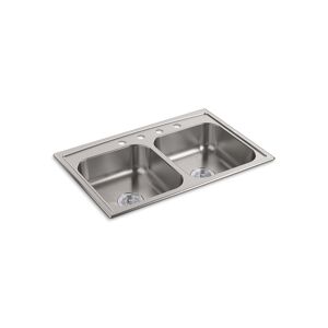 Toccata® 33" x 22" x 6" top-mount double-equal bowl kitchen sink