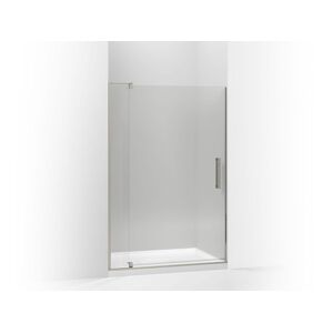 Revel® Pivot shower door, 74" H x 39-1/8 - 44" W, with 5/16" thick Crystal Clear glass