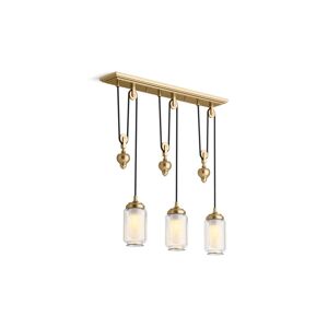 Artifacts® Three-light adjustable linear chandelier