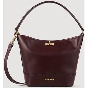 Sandro Tangoso mini leather bag - female - Bordeaux - OS
