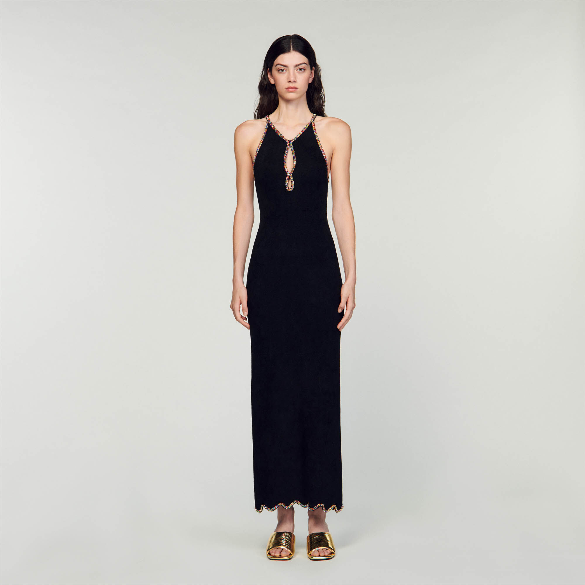 Sandro Sleeveless maxi dress - female - Black - Woman-Dresses-FR 36 / US 4