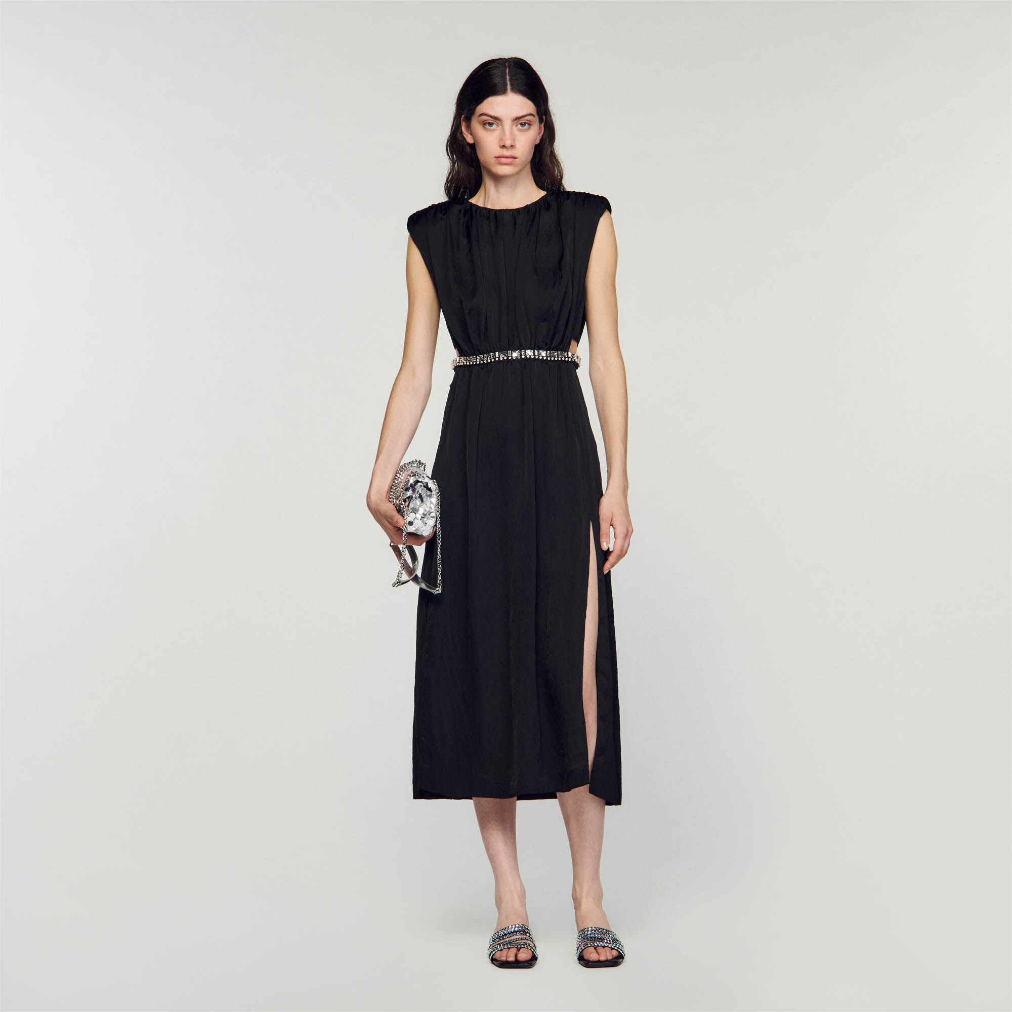 Sandro Jewelry-style maxi dress - female - Black - Woman-Dresses-FR 40 / US 8