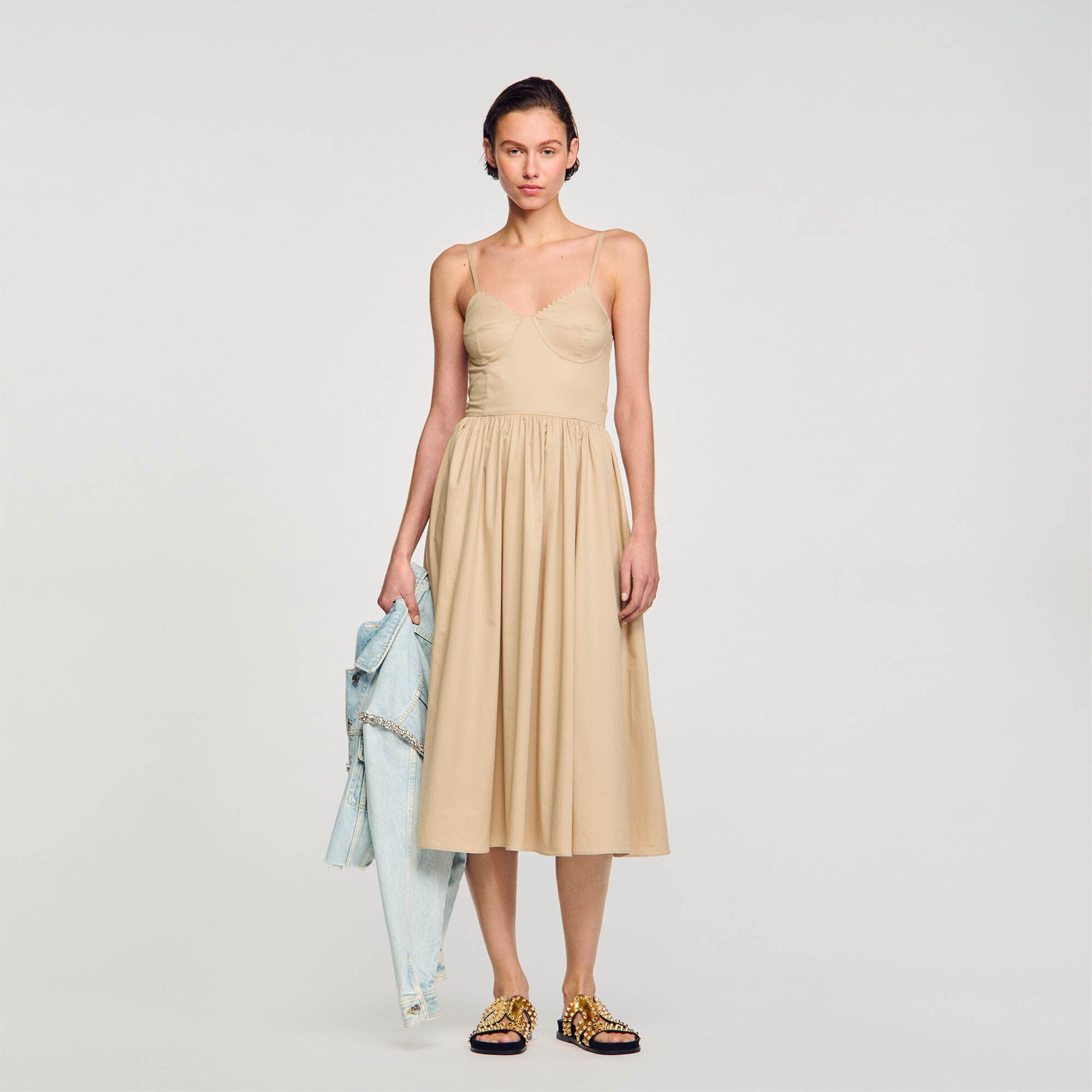 Sandro Corset dress - female - Beige - Woman-Dresses-FR 34 / US 2