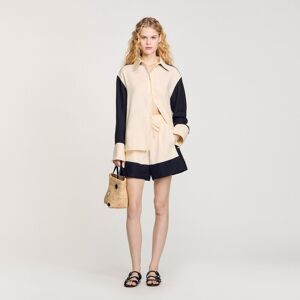Sandro Two-tone shirt - female - Ecru - XL