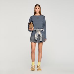 Sandro T-shirt with embroidery - female - Grey - XS