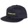 Subrosa Crossed Snapback Black with Yellow Stitching