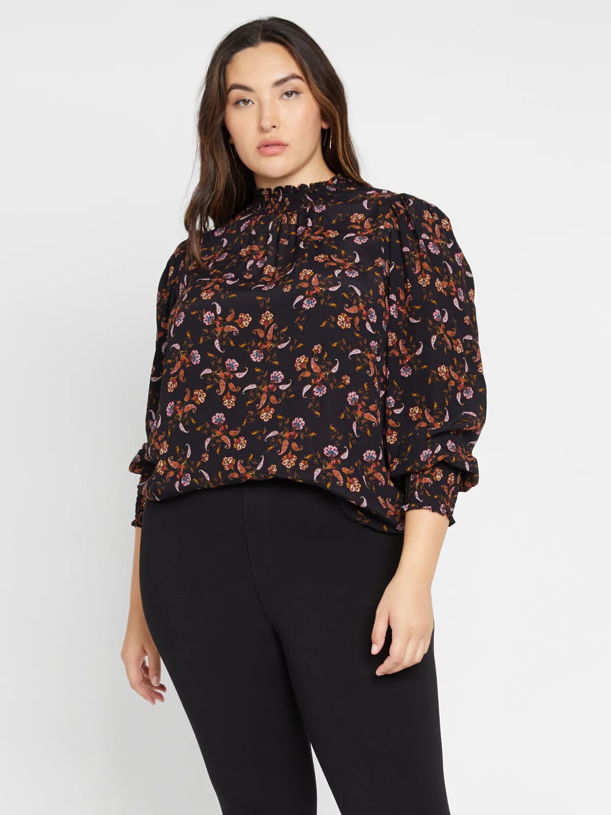 Sanctuary Clothing Be Bold Top Micro Paisley Inclusive Collection / 2X