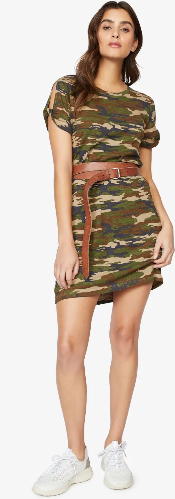 Sanctuary Clothing So Twisted T-Shirt Dress Little Hero Camo / L