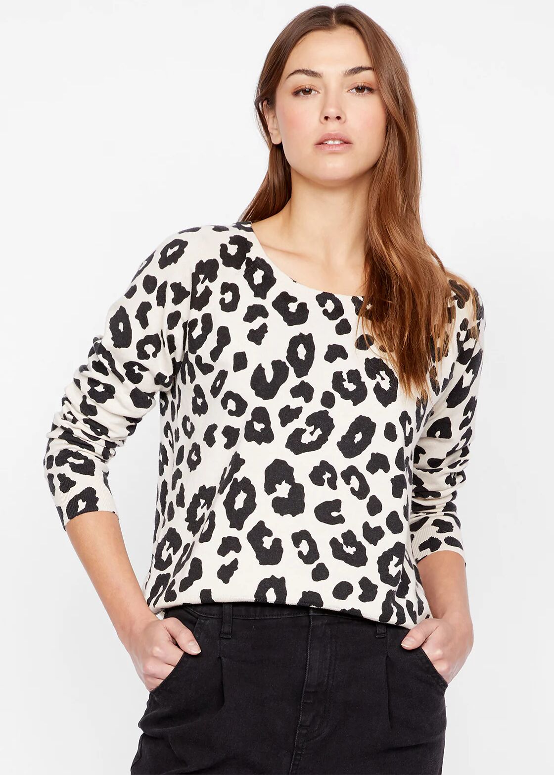 Sanctuary Clothing Spot On Popover Sweater Exploded Spots / XL