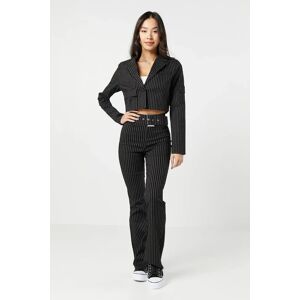 Urban Planet Striped Twill Belted Flare Pant   Pinstripe   Large   Women's - L